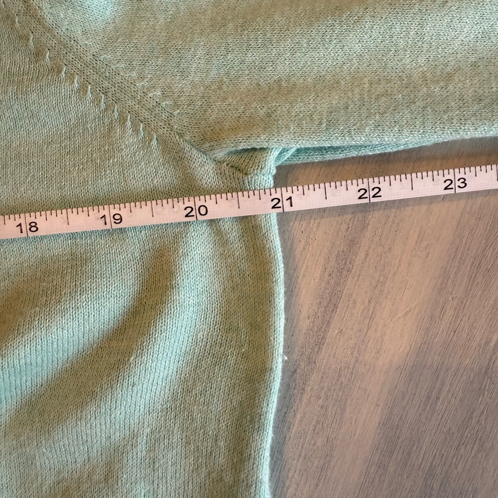 J Crew Factory Ruffle Neck Sweater in Mint XL - Picture 5 of 6
